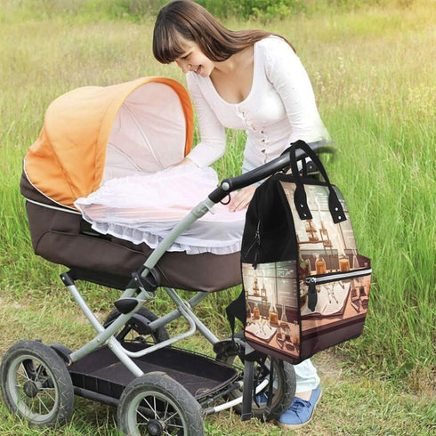 FHEDVBN Backpack Mummy Backpacks Daypack Chemistry Lab Diaper Bag for Women Multifunction Waterproof for Mom Dad, Large