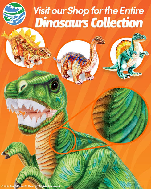 (28" Real Planet Dinosaur Plush Toy - Realistic Stuffed Animal Gift for Kids All Ages, Jurassic Plesiosaurus, Christmas