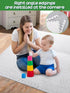 12 Bedroom(11.8", pcs Thickened Plush Foam Interlocking Floor Mat, Interlocking Foam Tiles with Edgings for Baby, Soft