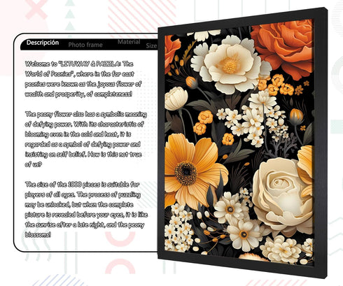 Flower Puzzles for Adults 1000 Pieces, Fit Together Perfectly, No Dust, Bright and Floral Jigsaw Puzzles 1000 Pieces, Challenging Family Activity, Great Gift Idea, Colorful House Decor(Puzzle 1000)