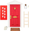 Red Tooth Fairy Door Kit With Accessories - Mini Wooden Festive Set for DIY Craft Activities and Learning Decoration
