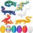 Apear1 6 Pcs 3D Printed Dragon Eggs with Dragon Inside, Mini Dragon Egg