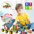 Stem Building Toys for Kids 3-8 Years Old, 125 Pieces Educational Building Blocks with Large Storage Box