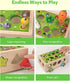 3 4 5 Coogam Montessori Fine Motor Toys for Baby Toddler, Wooden Shape Sorter Carrot Harvest Game for Easter Basket