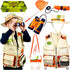 Kidz@Play Bug Hunting Kit, Vest, Hat, Binoculars, Lg. Net, Bug Container, Whistle,