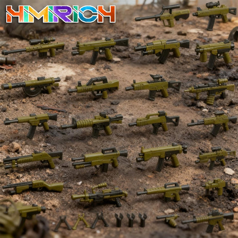 Pack, Set 33 WW2 Military Weapons Military Toy Gun for Classic Building Blocks, Pieces Army Accessory Combination
