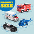 JOYIN 4 Packs Emergency Vehicle Toy Playsets, Friction Powered Vehicles with Light and Sound, Including Fire Truck,