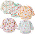 ElecMotive 5 Pack Long Sleeve Bib,Baby Toddler Waterproof Sleeved Bib for 6-30 Months