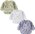 3 Pack Long Sleeve Bib - Baby Smock for Eating 6-30 Months, Reusable Shirt Bibs for Babies Toddler