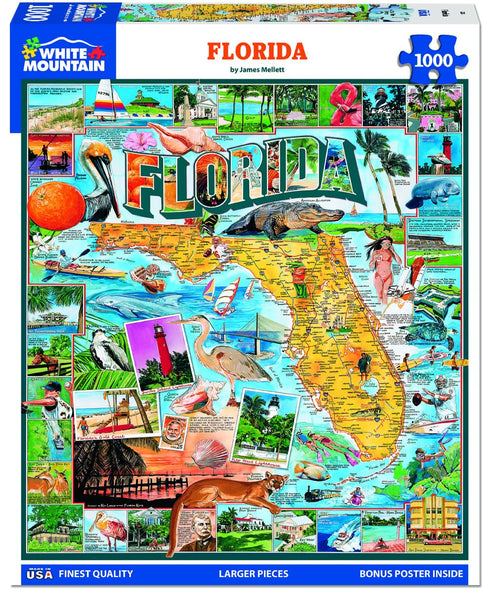 White Mountain Puzzles Florida - 1000 Piece Jigsaw Puzzle