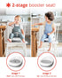 Sleek Grey/White Booster Seat for Dining Tables