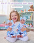 17-22 Inch 5 Sets BABESIDE Reborn Baby Doll Clothes for Dolls, Baby Doll Clothes Outfits Accessories - Romper Suit