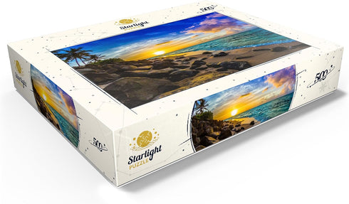 MyPuzzle Beautiful Hawaiian Sunset on the North Coast of Oahu - Premium 500 Piece Jigsaw Puzzle for Adults