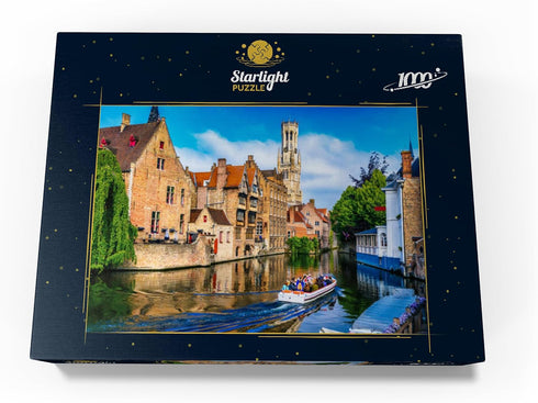 MyPuzzle Historical City Center with Canal in Bruges - Premium 1000 Piece Jigsaw Puzzle for Adults