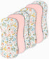 Muslin Burp Cloths for Baby Girl Set, 6 Pack 20"x9" 100% Cotton
