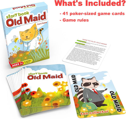 Story Book Old Maid Card Game for Kids Age 3 & Up - Fun Original Family Classic, Easy to Learn