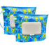 ULVBABI 2 Pack Portable Wet Wipe Pouch Container, Reusable & Refillable Baby Wipes