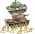 1:72 US Army Tank & Army Men Toys Playset, 2pc US Tank-7 Models, 10pc Toy Soldiers, Desert Tan & Olive Drab Green