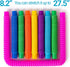 Nutty Toys 8 pk Pop Tubes Sensory Toys (Large) - Fine Motor Skills Learning Toy for Kids, Best Preschool Gifts