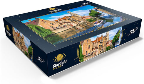MyPuzzle Historical City Center with Canal in Bruges - Premium 500 Piece Jigsaw Puzzle for Adults