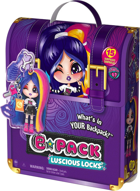 Luscious Locks Frank E-Girl Collectible Doll with Removable Hair Extension and Accessories, 3.5-inch Kids Toys