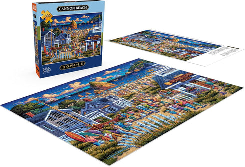 Buffalo Games Dowdle Cannon Beach Jigsaw Puzzle, 300 Pieces for Adults 14+, Perfect for Game Nights, Size 21.25 x 15.00