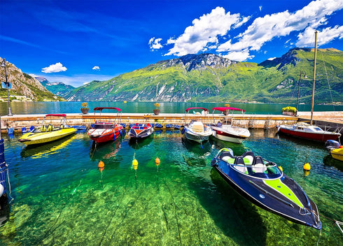 Jigsaw Puzzles for Adults - 1000 Piece Puzzle of Lake Garda Famous Scenery