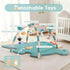 Lavilefora Tummy 6 0-6-12 Baby Time Mat, Oversize Dinosaur Shaped Baby Play Gym Mat with Toys, Play Mat for Babies