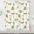 MESHELLY Kids Safari Curtains 42W X 63H Inch Rod Pocket Cute Cartoon