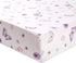Set 3 Set La Premura Baby Mini Crib Bedding for Girls, Pastel Purple Butterfly, Piece Crib for Nursery Portable Crib