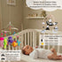 Dinosaur Crib Mobile High-Contrast Black & White Nursery Decor for Newborn Baby Room, Handmade for Boy & Girl, Natural