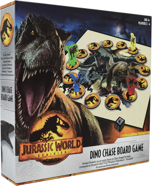 Cartamundi Jurassic World Dino Chase Board Game, Exciting Family Friendly Dinosaur Game for 2-4 Players, Great Gift for