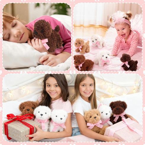 20 4.72 Inch Sosation Pcs Mini Puppy Stuffed Animal Adopt a Puppy Favors Small Push Dogs Bulk Graduation Party Gifts