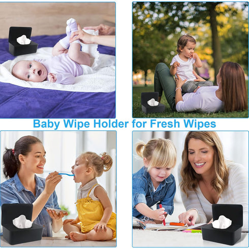 LEQXGO Baby Wipes Dispenser, Wipes Dispenser Baby Wipes Case, Baby Wipe Holder for Fresh Wipes, Non-Slip Wipes Case