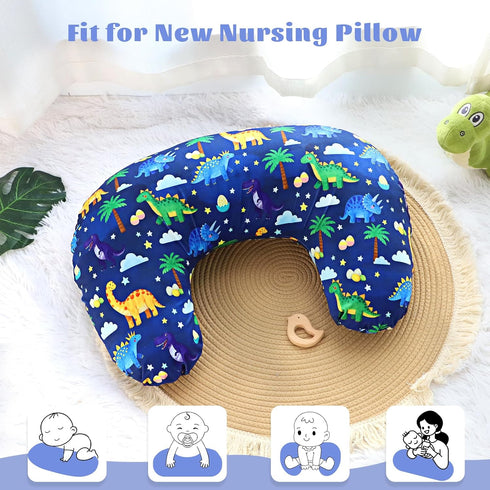 Hooyax Waterproof Nursing Pillow Cover, Stretchy Nursing Covers for New-Designed Breastfeeding Pillows, Adorable Infant