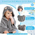 4 Set, 1 3 Flasoo Pcs Baby Towels and Washcloths Pcs Animal Hooded Baby Towels & Pcs Baby Washcloths for Newborns