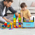 Gemmicc 126 Set 2 Magnetic Tiles, PCS + Storage Case, STEM Building Blocks Magnet Toys for Kids,Educational Building
