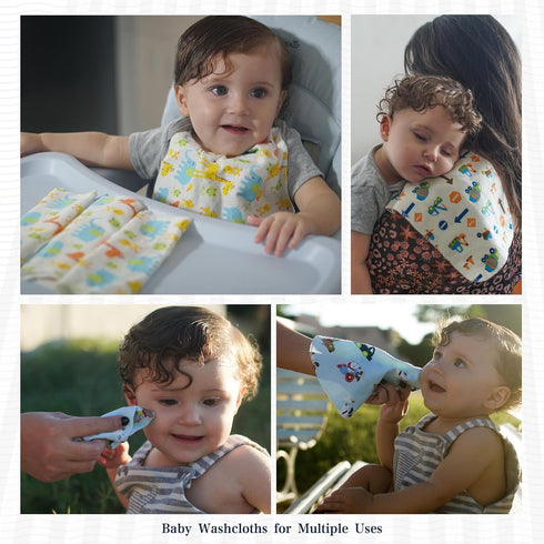 Omilion Receiving Blanket for Baby, 4 Pack, 30 inch x 30 inch, 100% Flannel Cotton