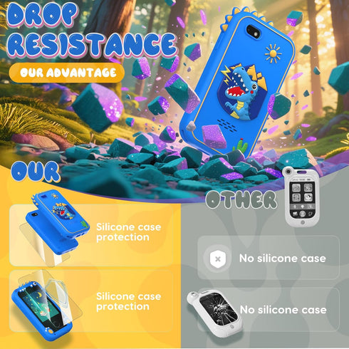 SnowCinda 3-10 2.8" 20 8G Kids Smart Phone Toys for Boys,Christmas Birthday Gifts for Girls Age Kids Cell Phone Toys