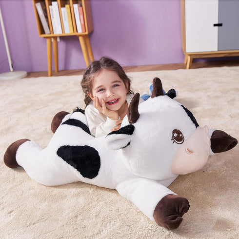 Toy,30" IKASA Giant Cow Stuffed Animal Plush Large Cute Jumbo Soft Toys,Huge Big Size Plushy Fluffy Fat Oversized