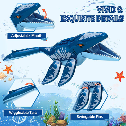3 1 Set 6-12 kiothdre in Ocean Explorer Dinosaur Building Compatible with Dinosaur Park World, City Boat Ship
