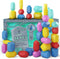 Wooden Stacking Blocks, Montessori Toys for Toddlers 1-6 Years, Building Games for Kids