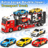 3 4 5 6 7 21" 4 Bstoyder Toddler Boy Toys for Years Kids, Double Layer Race Truck Toy with Racing Cars, Friction