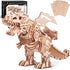 MIEBELY 3D Wooden Puzzles for Adults, T-Rex Dinosaur Model Kits that Walk and Roar, Mechanical Dinosaur Toys for Kids