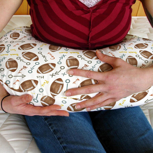 Neutral American Football Baby Nursing Pillow Covers for Boy Girl Cute Football Game Day Nursery Pillowcase
