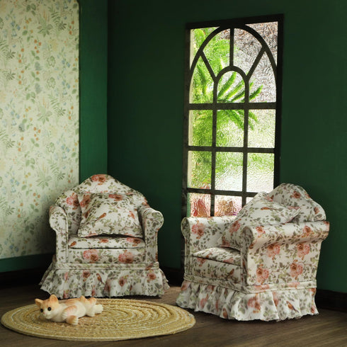 iLAND Dollhouse Furniture of Miniature Couch The Great Doll House Furniture Set