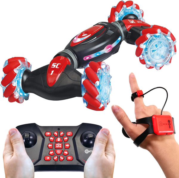 Contixo SC1 All Terrain Speed Crawler RC Stunt Car, 4WD 2.4GHz Remote Control Car, Gesture Sensor Toy Cars with Lights
