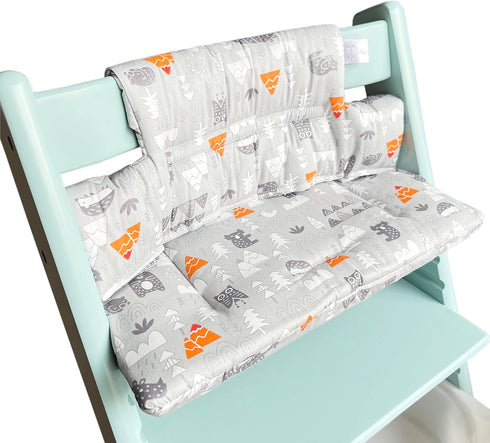 ZARPMA Highchair Cushion Compatible with Stokke Tripp Trapp Chiar High Chair Insert Cotton Fabric Cover Filled