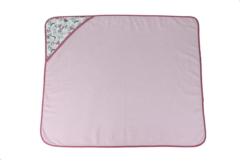 3 Pack (GS71727) Cudlie Buttons & Stitches Baby Girl Rolled/Carded Hooded Towels in Butterfly Polka Print