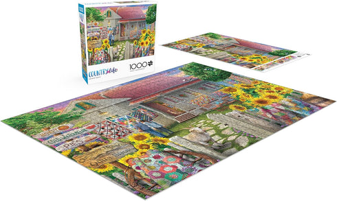 Buffalo Games Eduard Country Quilts 1000 Piece Jigsaw Puzzle for Adults - Finished Size 26.75 x 19.75